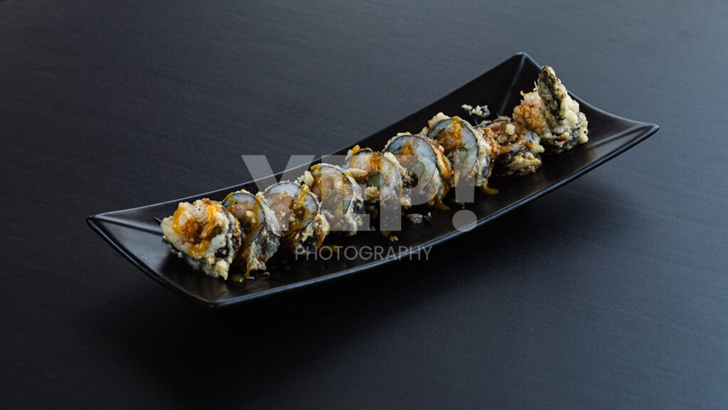 04-sushiyalebanon-sushiya-sushi-yep-photography-gabrielsphotography-restaurant-catering Colorful sushi platter at SushiYa restaurant in Beirut, lebanon. Includes various rolls, nigiri, and garnishes.